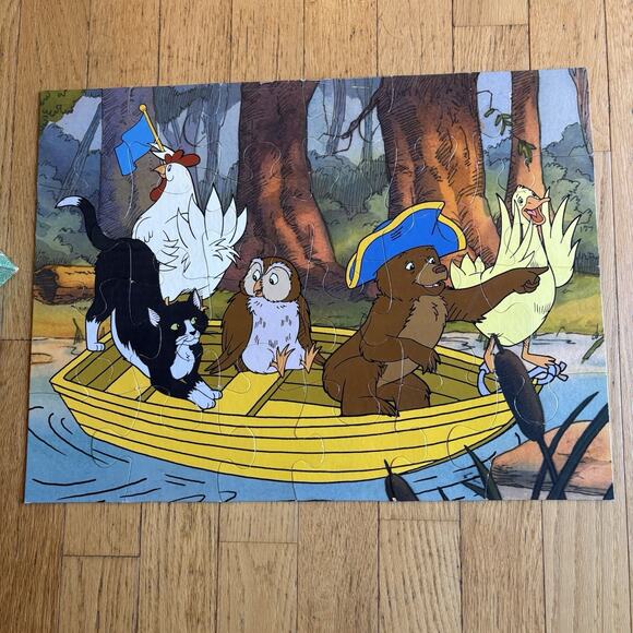 Vtg 90s Y2K 1999 Little Bear Goes Sailing Floor Puzzle 24 Pieces 18 x 24 Sendak - Picture 3 of 3